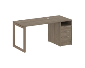 Рабочая станция с тумбой на О-образном м/к 1612x720x750 Метал Систем Куатро 5x5 / Metal System Quattro 5x5 images