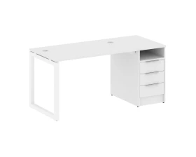 Рабочая станция с тумбой на О-образном м/к 1612x720x750 Метал Систем Куатро 5x5 / Metal System Quattro 5x5 images