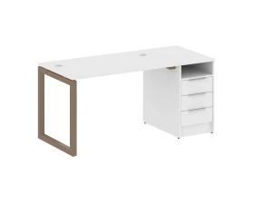 Рабочая станция с тумбой на О-образном м/к 1612x720x750 Метал Систем Куатро 5x5 / Metal System Quattro 5x5 images