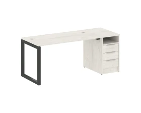 Рабочая станция с тумбой на О-образном м/к 1812x720x750 Метал Систем Куатро 5x5 / Metal System Quattro 5x5 images