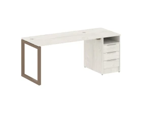 Рабочая станция с тумбой на О-образном м/к 1812x720x750 Метал Систем Куатро 5x5 / Metal System Quattro 5x5 images