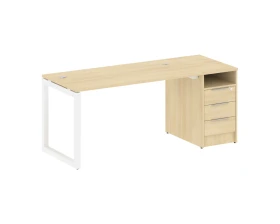 Рабочая станция с тумбой на О-образном м/к 1812x720x750 Метал Систем Куатро 5x5 / Metal System Quattro 5x5 images