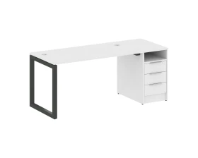 Рабочая станция с тумбой на О-образном м/к 1812x720x750 Метал Систем Куатро 5x5 / Metal System Quattro 5x5 images