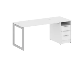 Рабочая станция с тумбой на О-образном м/к 1812x720x750 Метал Систем Куатро 5x5 / Metal System Quattro 5x5 images