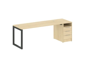 Рабочая станция с тумбой на О-образном м/к 2212x720x750 Метал Систем Куатро 5x5 / Metal System Quattro 5x5 images