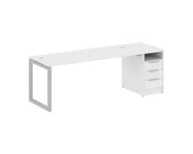 Рабочая станция с тумбой на О-образном м/к 2212x720x750 Метал Систем Куатро 5x5 / Metal System Quattro 5x5 images