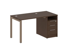 Рабочая станция с тумбой на П-образном м/к 1412x720x750 Метал Систем Куатро 5x5 / Metal System Quattro 5x5 images