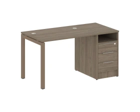 Рабочая станция с тумбой на П-образном м/к 1412x720x750 Метал Систем Куатро 5x5 / Metal System Quattro 5x5 images