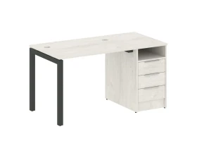 Рабочая станция с тумбой на П-образном м/к 1412x720x750 Метал Систем Куатро 5x5 / Metal System Quattro 5x5 images