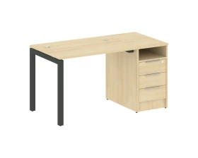 Рабочая станция с тумбой на П-образном м/к 1412x720x750 Метал Систем Куатро 5x5 / Metal System Quattro 5x5 images