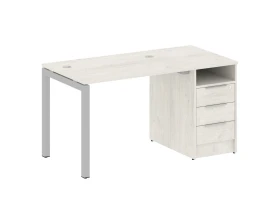 Рабочая станция с тумбой на П-образном м/к 1412x720x750 Метал Систем Куатро 5x5 / Metal System Quattro 5x5 images