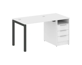 Рабочая станция с тумбой на П-образном м/к 1412x720x750 Метал Систем Куатро 5x5 / Metal System Quattro 5x5 images