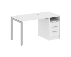 Рабочая станция с тумбой на П-образном м/к 1412x720x750 Метал Систем Куатро 5x5 / Metal System Quattro 5x5 images