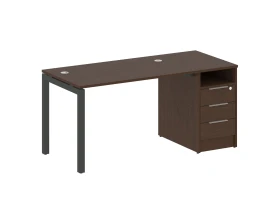 Рабочая станция с тумбой на П-образном м/к 1612x720x750 Метал Систем Куатро 5x5 / Metal System Quattro 5x5 images