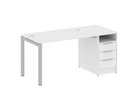 Рабочая станция с тумбой на П-образном м/к 1612x720x750 Метал Систем Куатро 5x5 / Metal System Quattro 5x5 images