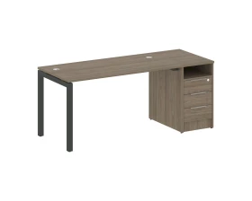 Рабочая станция с тумбой на П-образном м/к 1812x720x750 Метал Систем Куатро 5x5 / Metal System Quattro 5x5 images