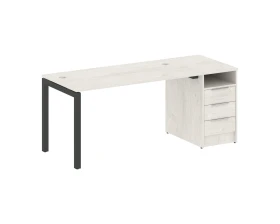 Рабочая станция с тумбой на П-образном м/к 1812x720x750 Метал Систем Куатро 5x5 / Metal System Quattro 5x5 images