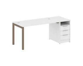 Рабочая станция с тумбой на П-образном м/к 1812x720x750 Метал Систем Куатро 5x5 / Metal System Quattro 5x5 images