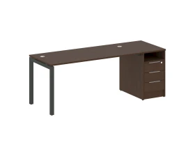 Рабочая станция с тумбой на П-образном м/к 2012x720x750 Метал Систем Куатро 5x5 / Metal System Quattro 5x5 images