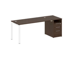 Рабочая станция с тумбой на П-образном м/к 2012x720x750 Метал Систем Куатро 5x5 / Metal System Quattro 5x5 images