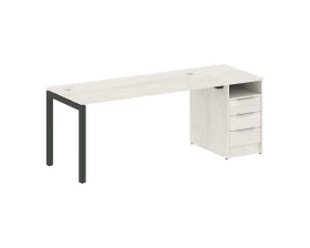 Рабочая станция с тумбой на П-образном м/к 2012x720x750 Метал Систем Куатро 5x5 / Metal System Quattro 5x5 images