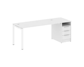 Рабочая станция с тумбой на П-образном м/к 2012x720x750 Метал Систем Куатро 5x5 / Metal System Quattro 5x5 images