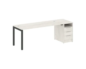 Рабочая станция с тумбой на П-образном м/к 2212x720x750 Метал Систем Куатро 5x5 / Metal System Quattro 5x5 images