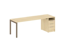 Рабочая станция с тумбой на П-образном м/к 2212x720x750 Метал Систем Куатро 5x5 / Metal System Quattro 5x5 images