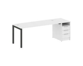 Рабочая станция с тумбой на П-образном м/к 2212x720x750 Метал Систем Куатро 5x5 / Metal System Quattro 5x5 images