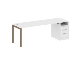 Рабочая станция с тумбой на П-образном м/к 2212x720x750 Метал Систем Куатро 5x5 / Metal System Quattro 5x5 images