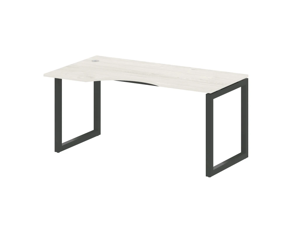 Стол криволинейный левый на О-образном м/к 1600x900x750 Метал Систем Куатро 5x5 / Metal System Quattro 5x5