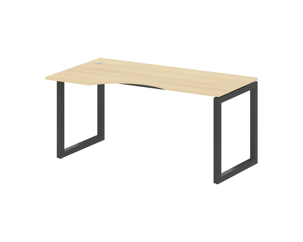 Стол криволинейный левый на О-образном м/к 1600x900x750 Метал Систем Куатро 5x5 / Metal System Quattro 5x5