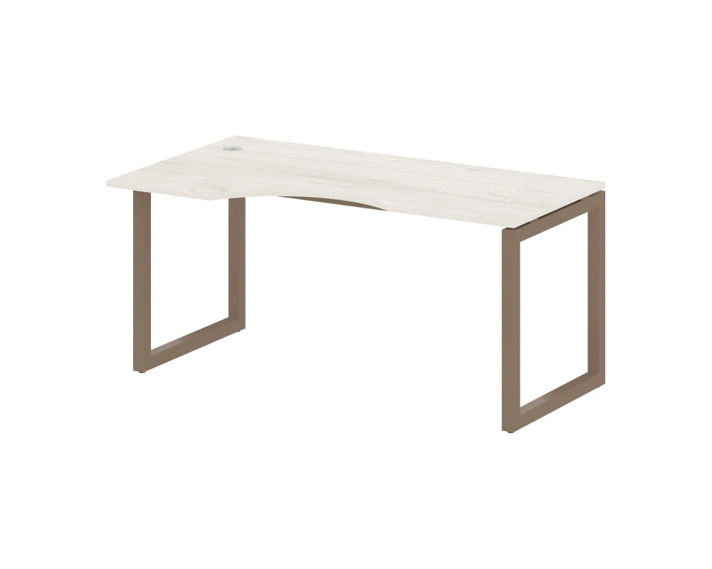 Стол криволинейный левый на О-образном м/к 1600x900x750 Метал Систем Куатро 5x5 / Metal System Quattro 5x5