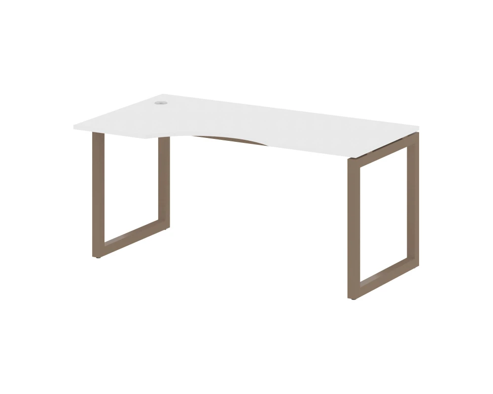 Стол криволинейный левый на О-образном м/к 1600x900x750 Метал Систем Куатро 5x5 / Metal System Quattro 5x5