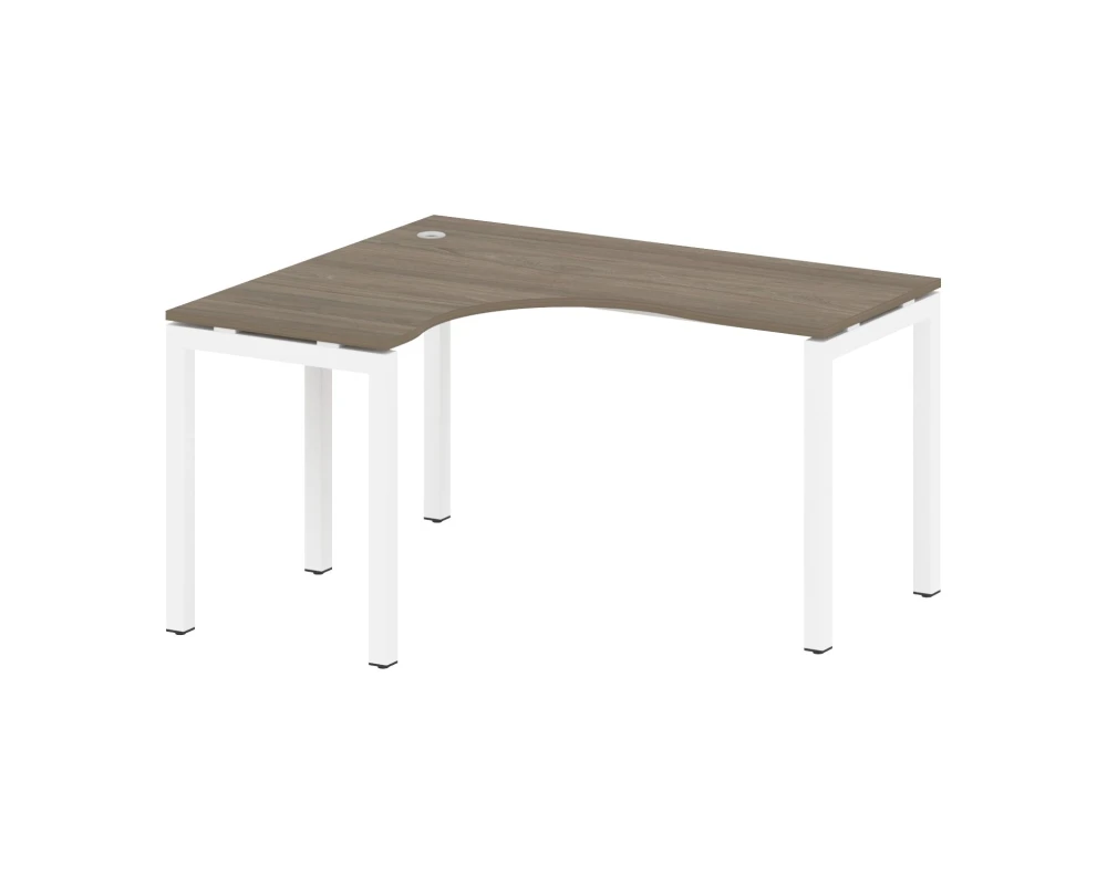 Стол криволинейный левый на П-образном м/к 1400x1200x750 Метал Систем Куатро 5x5 / Metal System Quattro 5x5