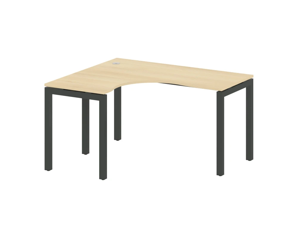 Стол криволинейный левый на П-образном м/к 1400x1200x750 Метал Систем Куатро 5x5 / Metal System Quattro 5x5