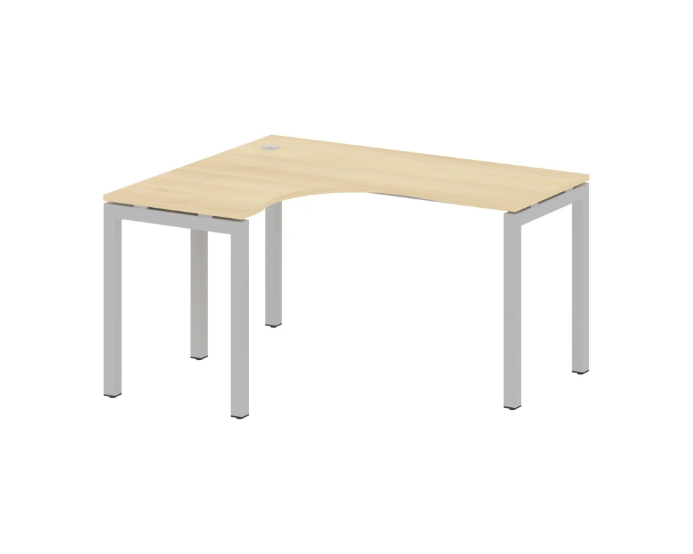 Стол криволинейный левый на П-образном м/к 1400x1200x750 Метал Систем Куатро 5x5 / Metal System Quattro 5x5