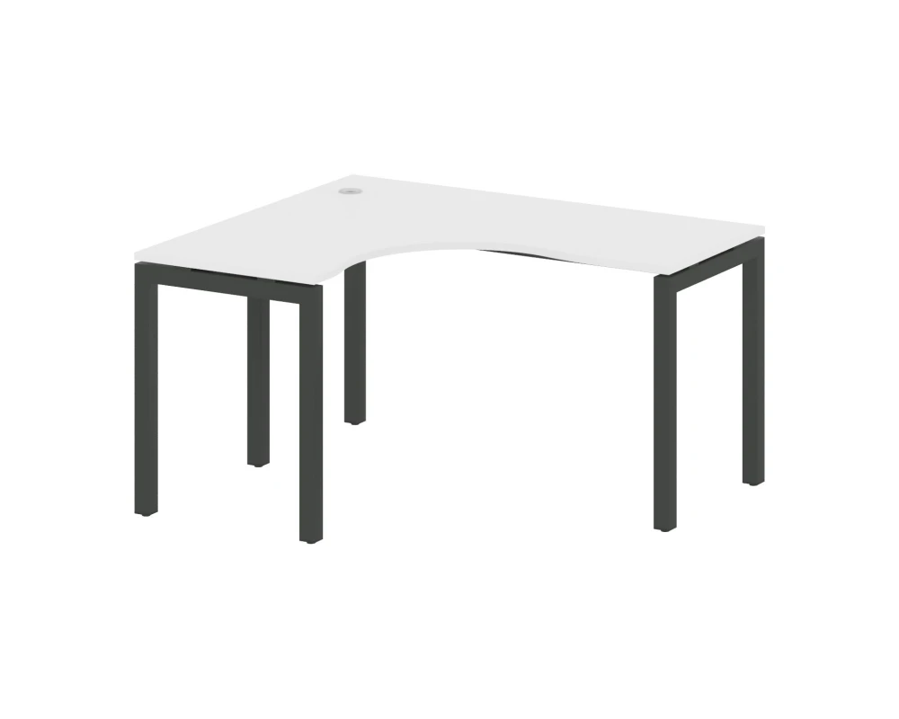 Стол криволинейный левый на П-образном м/к 1400x1200x750 Метал Систем Куатро 5x5 / Metal System Quattro 5x5