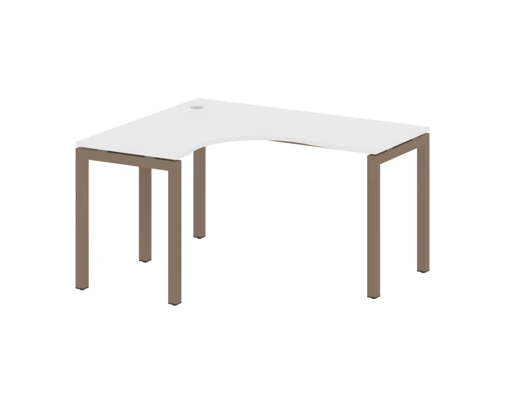 Стол криволинейный левый на П-образном м/к 1400x1200x750 Метал Систем Куатро 5x5 / Metal System Quattro 5x5