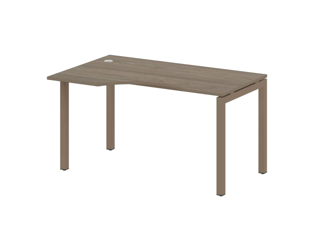 Стол криволинейный левый на П-образном м/к 1400x900x750 Метал Систем Куатро 5x5 / Metal System Quattro 5x5