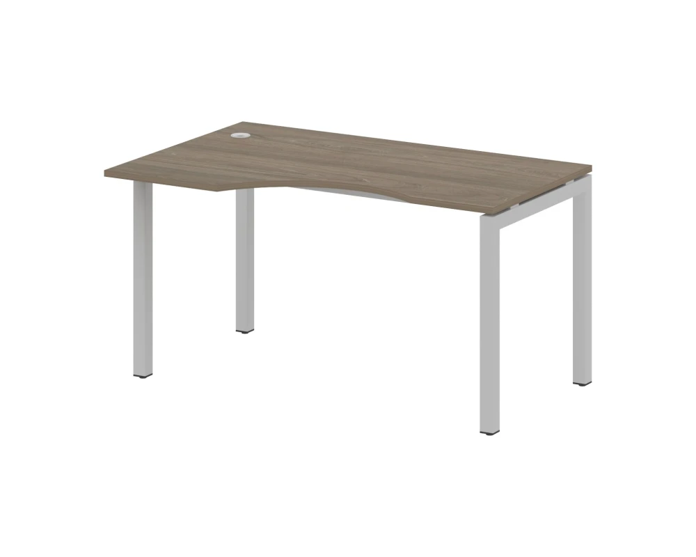 Стол криволинейный левый на П-образном м/к 1400x900x750 Метал Систем Куатро 5x5 / Metal System Quattro 5x5