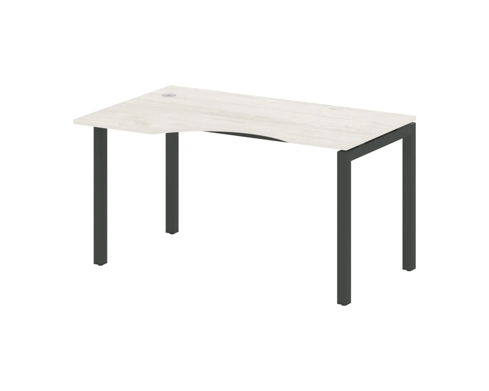 Стол криволинейный левый на П-образном м/к 1400x900x750 Метал Систем Куатро 5x5 / Metal System Quattro 5x5