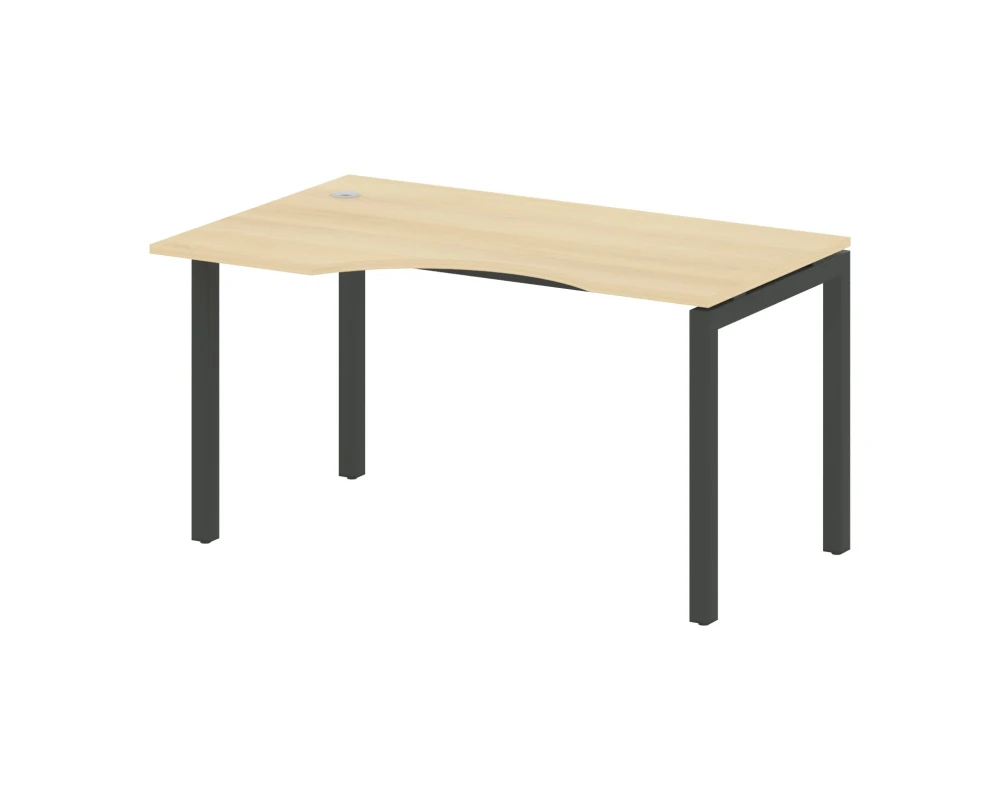 Стол криволинейный левый на П-образном м/к 1400x900x750 Метал Систем Куатро 5x5 / Metal System Quattro 5x5