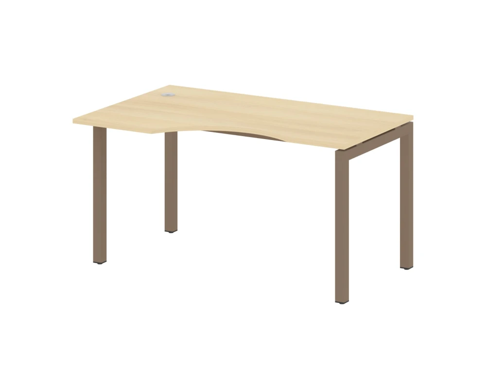 Стол криволинейный левый на П-образном м/к 1400x900x750 Метал Систем Куатро 5x5 / Metal System Quattro 5x5