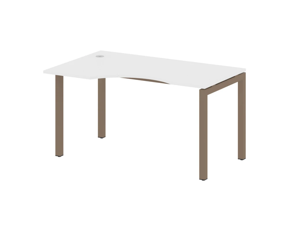 Стол криволинейный левый на П-образном м/к 1400x900x750 Метал Систем Куатро 5x5 / Metal System Quattro 5x5