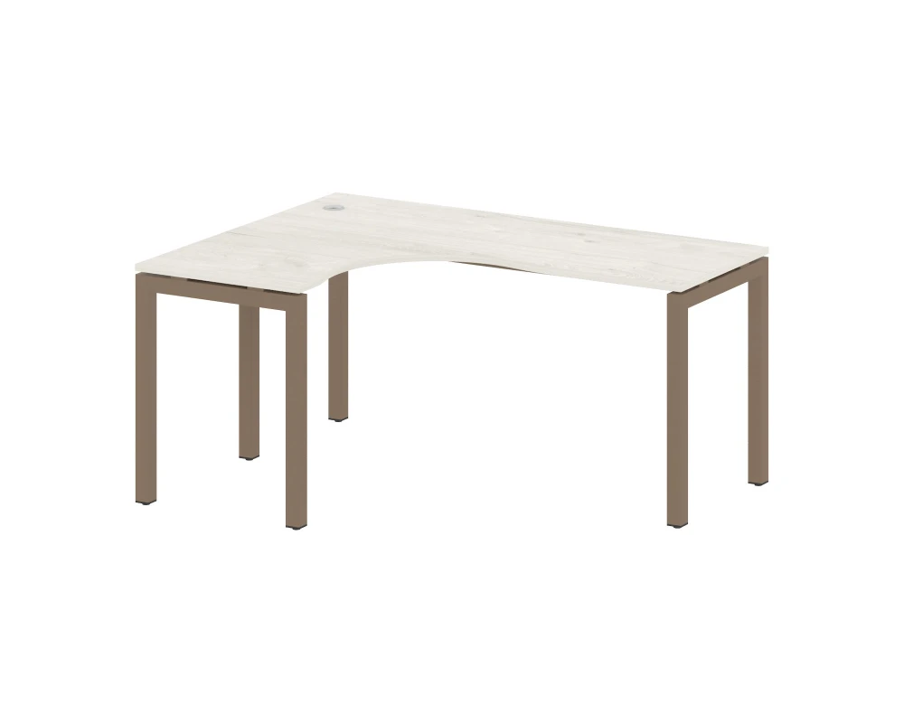 Стол криволинейный левый на П-образном м/к 1600x1200x750 Метал Систем Куатро 5x5 / Metal System Quattro 5x5