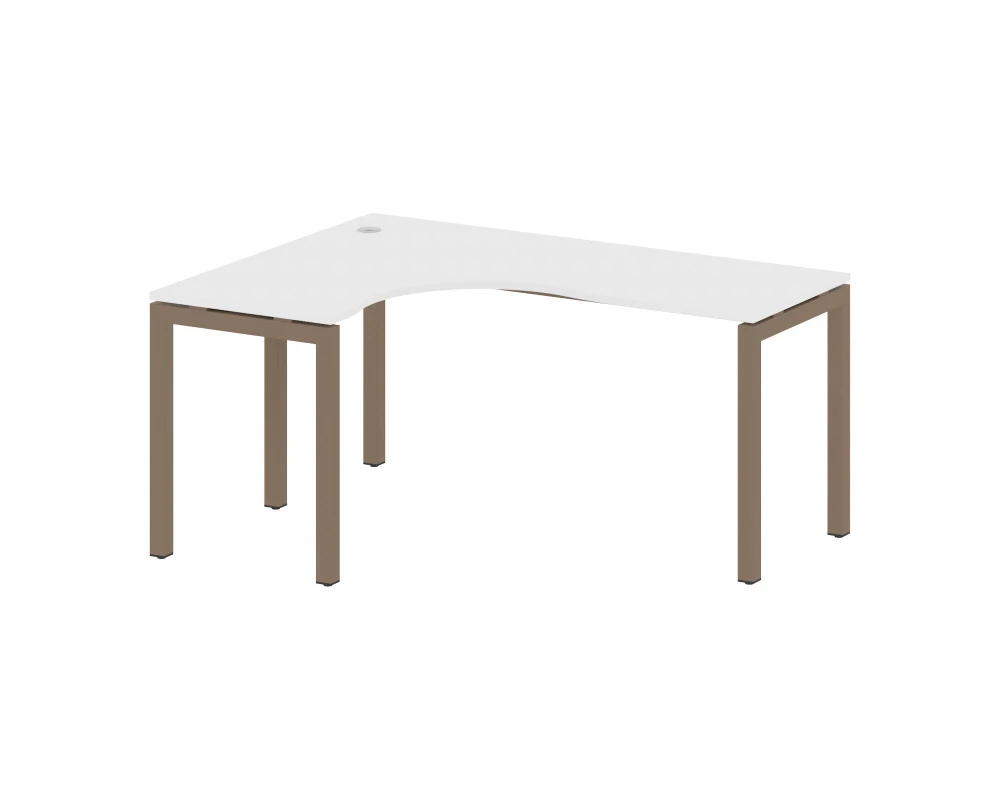 Стол криволинейный левый на П-образном м/к 1600x1200x750 Метал Систем Куатро 5x5 / Metal System Quattro 5x5