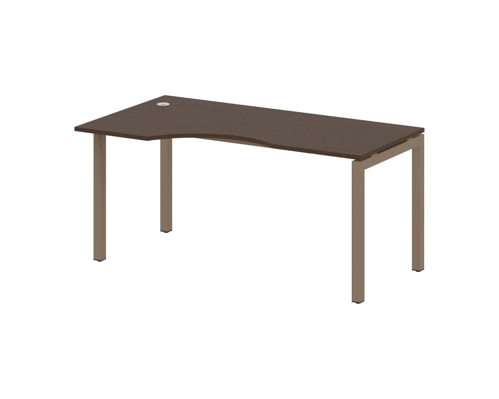 Стол криволинейный левый на П-образном м/к 1600x900x750 Метал Систем Куатро 5x5 / Metal System Quattro 5x5