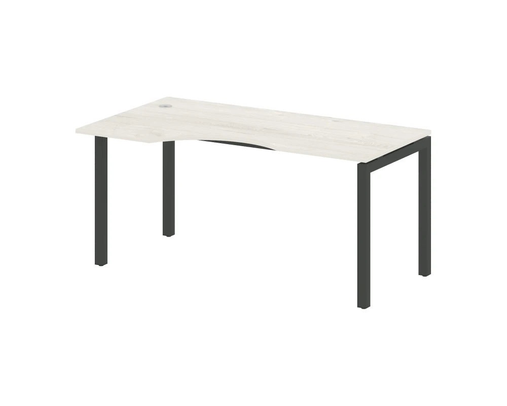 Стол криволинейный левый на П-образном м/к 1600x900x750 Метал Систем Куатро 5x5 / Metal System Quattro 5x5