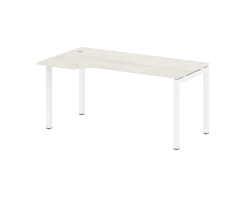 Стол криволинейный левый на П-образном м/к 1600x900x750 Метал Систем Куатро 5x5 / Metal System Quattro 5x5